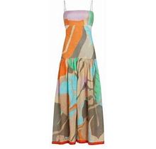 Silvia Tcherassi Women's Shannon Printed Cut-Out Maxi Dress - Pastel Multi Swirls - Size XS
