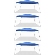 Caravan Canopy Pop-Up Tent V 12 X 12 ft Slanted Leg Instant Shade, Blue (4 Pack)