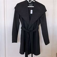Banana Republic Jackets & Coats | Banana Republic Classic Wrap Coat, Double Cloth, Pockets. Black S Nwt | Color: Black | Size: S