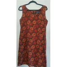 Sag Harbor Fall Paisley Colored Sheath Dress - Size 12 -