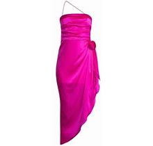 Aiifos Women's Resort Nights Erin Draped Dress - Hot Pink - Size Medium