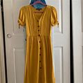 One Clothing Mustard Yellow Dress, Knee Length, XS - Women | Color: Yellow | Size: XS