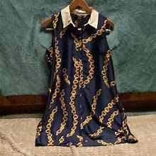 Msk Dresses | Cute Msk Mini Dress | Color: Blue/Tan | Size: S