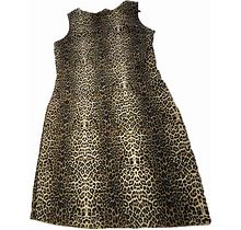 Leopard Print Dress Sheath Dress Size 12 Petite Small Betsy's Things