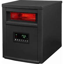 Lifesmart Lifepro 1500W Portable Electric Infrared Quartz Indoor Space Heater With 8 Adjustable Heating Elements And Remote Control, Black