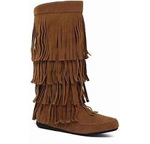 Yoki Womens Mudd-55 Flat Heel Chelsea Boots | Brown | Regular 6 | Boots Chelsea Boots | Cushioned|Comfort|Water Resistant