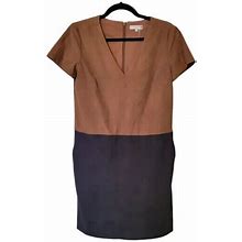 1. State Faux Suede Colorblock Shift Dress Size S