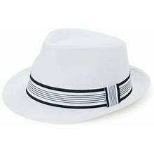 George Mens Herringbone Fedora Hat