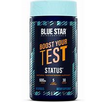 Blue Star Status Testosterone Booster For Men - W/KSM 66 Ashwagandha - Invigorate Stamina, Muscle Growth & Energy | Natural Test Booster Support - 90