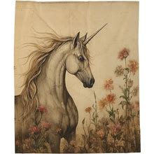 UNICORN PLUSH BLANKET (50 X 60), Unicorn Throw, Fantasy Blanket, Unicorn Lover Blanket, Unicorn Lover Throw