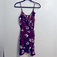 Xhilaration Dresses | Xhilaration Plum Wrap Floral Dress | Color: Blue/Purple | Size: S