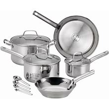 T-Fal Performa Stainless Steel Cookware, 14Pc Set, Silver