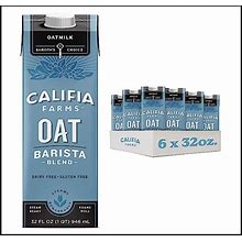 Califia Farms Oat Barista Blend Milk, Vegan, Shelf Stable, Dairy Free, Pack Of 6