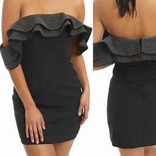 Blair House Boutique Dresses | Black Off Shoulder Ruffle Mini Dress | Color: Black | Size: Various
