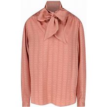 Gucci Bow Detail Top - Pink - Long Sleeved Tops Size 44 IT