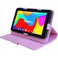 Linsay New 7" Tablet Quad Core 2GB Ram 64GB Storage Android 13 With Pink Case - Pink