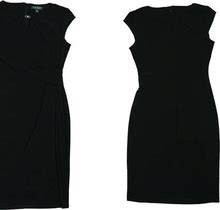 Ralph Lauren Wrap Style Solid Color Jersey Mini Length Dress Pick