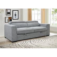 Latitude Run® 88" Convertible Sofa Couch W/ Pull Out Bed, Modern Lounge Sleeper Set, Adjustable Headrest, Small Loveseat For Living Room | Wayfair