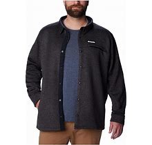 Columbia Big Tall Sweater Weather Shirt Jacket Men's Clothing Black Heather : 1X
