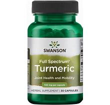 Swanson Premium Full Spectrum Turmeric Vitamin | 720 Mg | 30 Caps