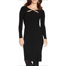 White House Black Market Dresses | Whbm Ruched Waist Sheath Dress | Color: Black | Size: 4