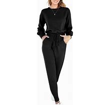ANRABESS Women's Two Piece Outfits Sweater Sets Long Sleeve Pullover And Drawstring Pants Lounge Sets