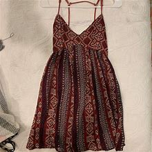 Hollister Dresses | Hollister Babydoll Dress | Color: Brown/Red | Size: S
