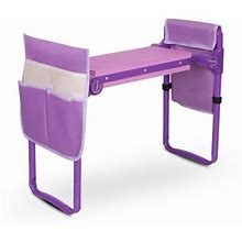 Carsty Purple Upgraded Garden Kneeler And Seat Foldable Gardening Stool With 2 Tool Pouches Garden Bench With Wider&Softer Eva Kneeling Pad Gardening