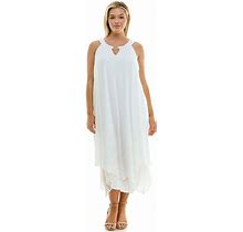 Plus Size Luxology Sleeveless Maxi Dress, Women's, Size: 2XL, White