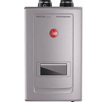 Rheem Prestige Condensing 11GPM Indoor Natural Gas Tankless Water Heater With Built-In Recirculator - 17X15x29
