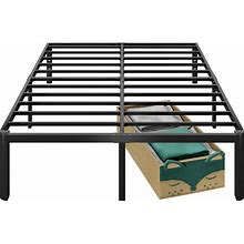 Fohigor 18 Inch Full Bed Frame With Round Corners, Heavy Duty Metal Platform Bed Frame Full Size, Noise Free, No Box Spring Needed, Easy Assembly -