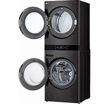 LG LG Washtower™ Smart Front Load 5.0 Cu. Ft. Washer And 7.4 Cu. Ft. Electric Dryer With AI DD 2.0 & Ezdispense® - Black