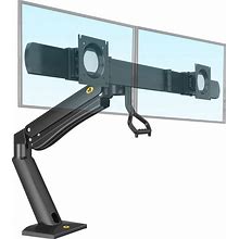 NB North Bayou Ergonomics Interactive Dual Monitor Stand, Adjustable Desk Mount With Hand Lever, Fits For 24"-32" Two Screens With Load Capacity From