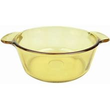 Visions Vm1.25 1.25L Amber Glass Tinted Casserole Dutch Oven Dish