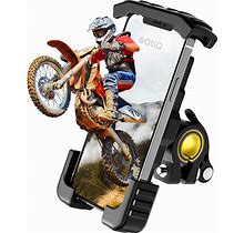 OQTIQ Dirt Bike Phone Mount, Motorcycle Handlebar Phone Mount Cell Phone Clamp, Scooter Phone Clip Compatible With iPhone 14/ iPhone 13 Pro Max, S9,