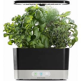 Aerogarden Harvest With Gourmet Herb Seed Pod Kit - Hydroponic Indoor Garden, Black
