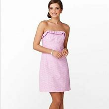 Lilly Pulitzer Brynne Dress In Sweet Daisy Eyelet Pink Hyacinth Size 2