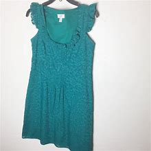 Loft Dresses | Loft | Floral Sheath Dress B5 | Color: Green | Size: 4