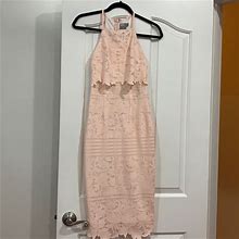 Asos Petite Dresses | Asos Light Pink Halter Lace Dress | Color: Pink | Size: 00P
