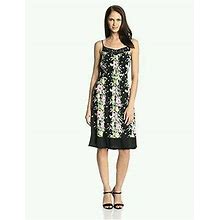 French Connection Black Desert Tropicana Floral Dress Strappy Lace