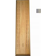 WE Games Competition Cribbage Set - Solid Wood Sprint 2 Track Board With Metal Pegs