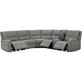 Emerald Home Furnishings Medford Power 3-Seat Reclining Sectional In Charcoal Ash