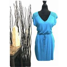 Calvin Klein Teal Blue Soft Knit Dress Size M