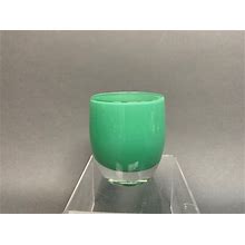 Glassybaby "Strength" Sea Green Hand Blown Votive Candle Holder