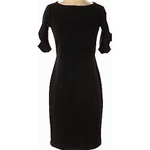 Ann Taylor Dresses | Ann Taylor Lbd Black Dress Size 0 Ruched 3/4 Sleeve | Color: Black | Size: 0