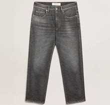 Golden Goose - Black Mid-Wash Slim-Fit Jeans, Man, Size: 30