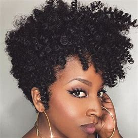Black Crochet Braids Hair For Black Women Synthetic Short Braiding Curl Diameter Tapered Cut Jamaican Bounce Jumpy Wand Hair Fashion Personality Short