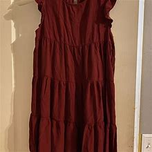 Source Unknown Dresses | Burgundy Babydoll Dress! Never Worn Size 4-6 | Color: Red | Size: 6