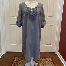 J. Jill Dresses | J Jill Sheath Dress Gray Medium With Pockets! | Color: Gray | Size: M