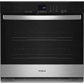 Whirlpool - 30" Built-In Single Electric Wall Oven With Adjustable Self-Clean Cycle - Stainless Steel
